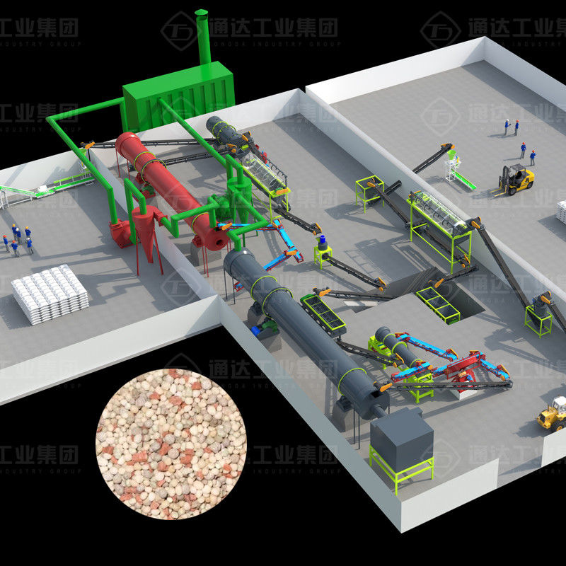 Equipamento de granulador de rolos de sulfato Linha de produção de fertilizantes compostos de nitrato de cálcio