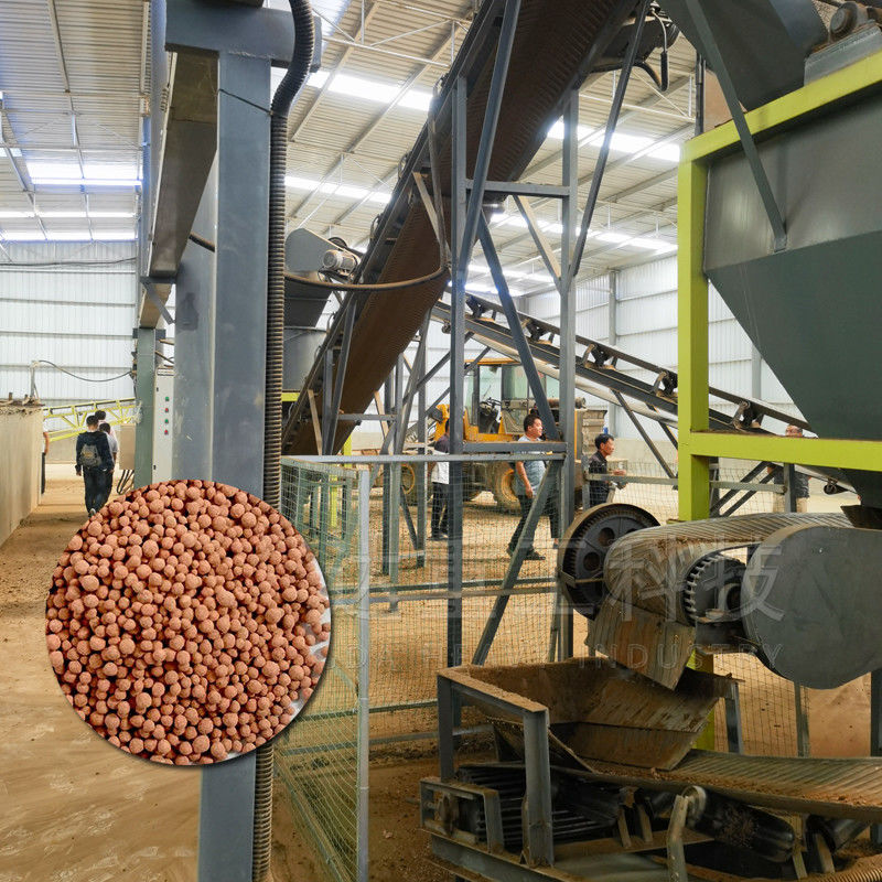 Linha de produção de grânulos de fertilizantes orgânicos redondos de resíduos de esterco de frango de 5-10 t/h